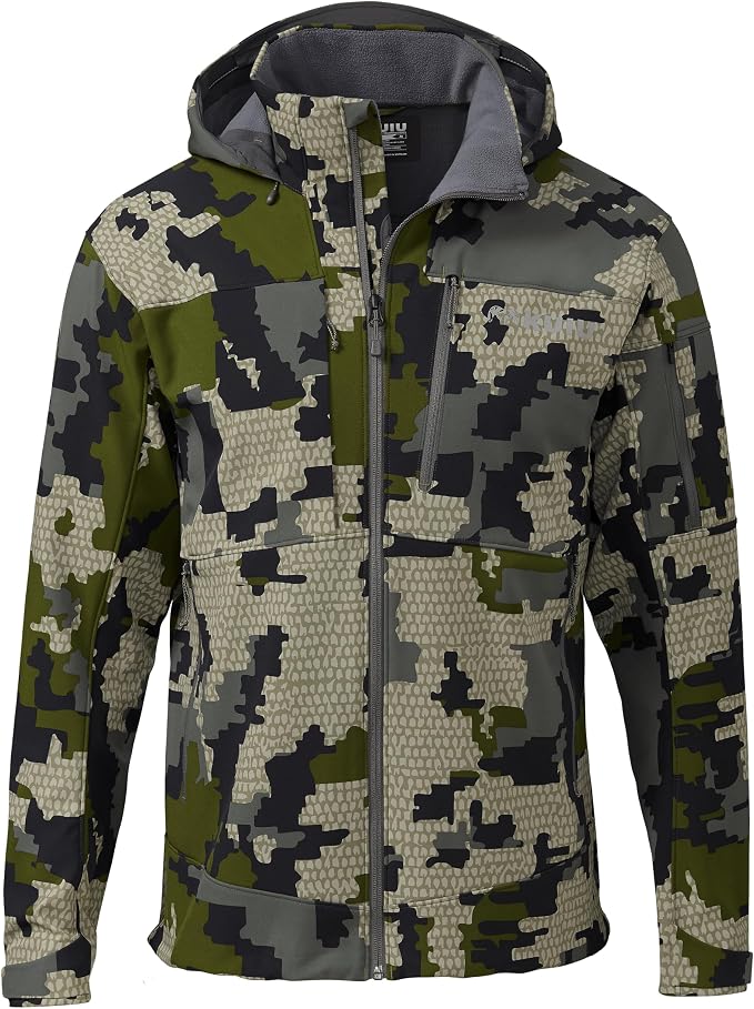 Hooded Soft Shell Hunting Jacket, Wind & Water Resistant
